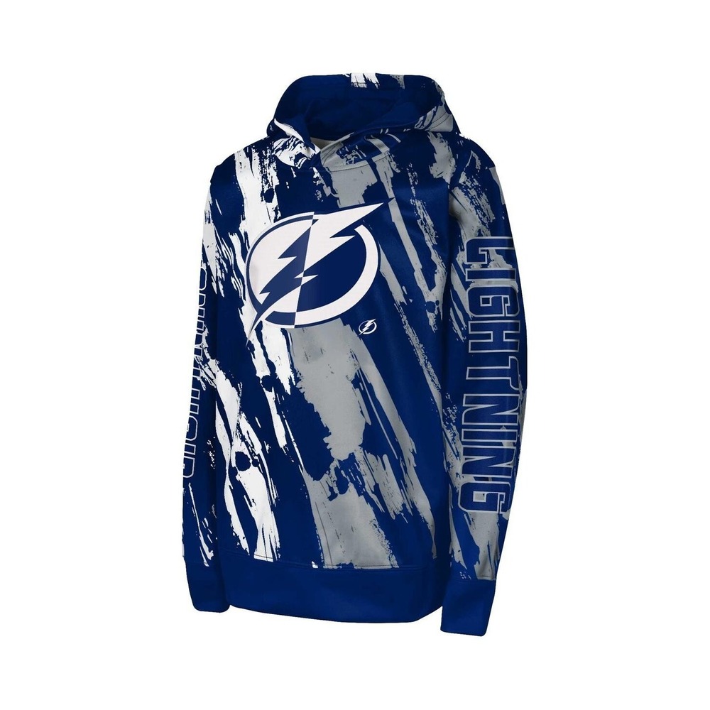 NHL Tampa Bay‎ Lightning Master Snipe Pullover Hoodie Blue Youth Size Large